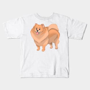 Red Pomeranian Dog Kids T-Shirt